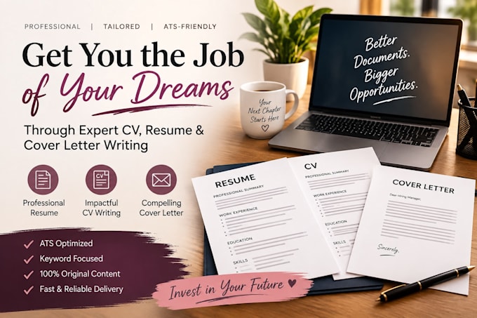 design a professional, modern CV and resume layout
