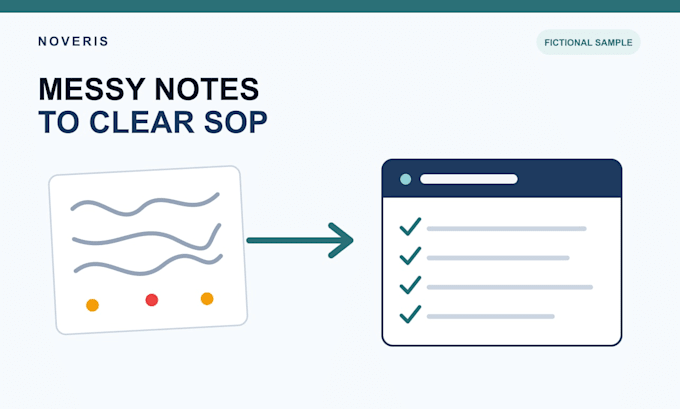 turn your process notes into a clear sop and staff checklist