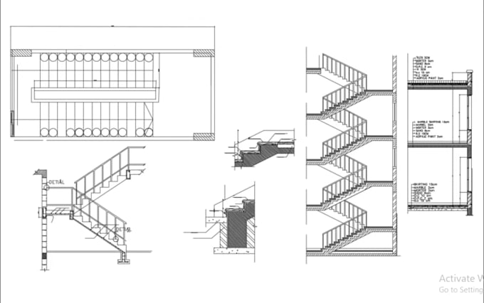do staircase and handrail shop drawings