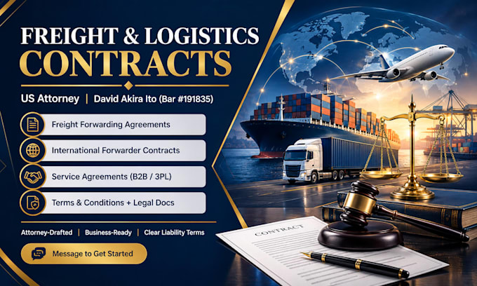 prepare an international freight forwarder contract