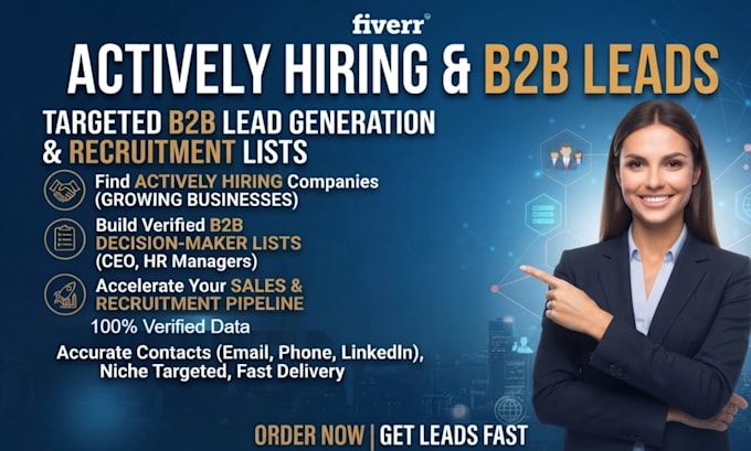 find recruitment leads from actively hiring companies