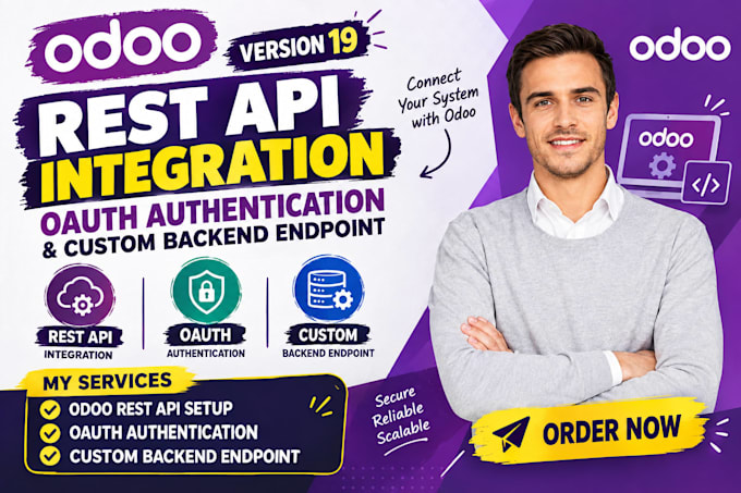configure odoo 19 rest API oauth authentication and custom odoo backend endpoint
