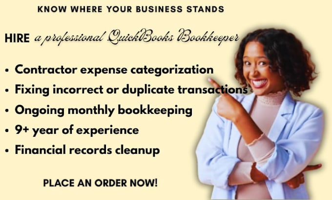 clean up quickbooks books fix bookkeeping errors for contractors