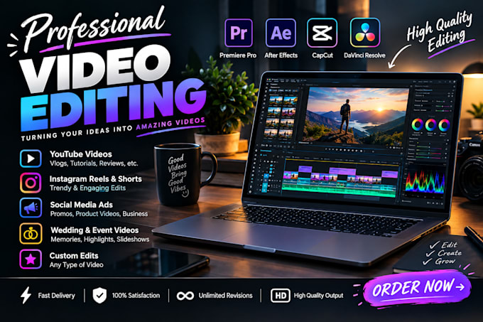 do video editing and data entry