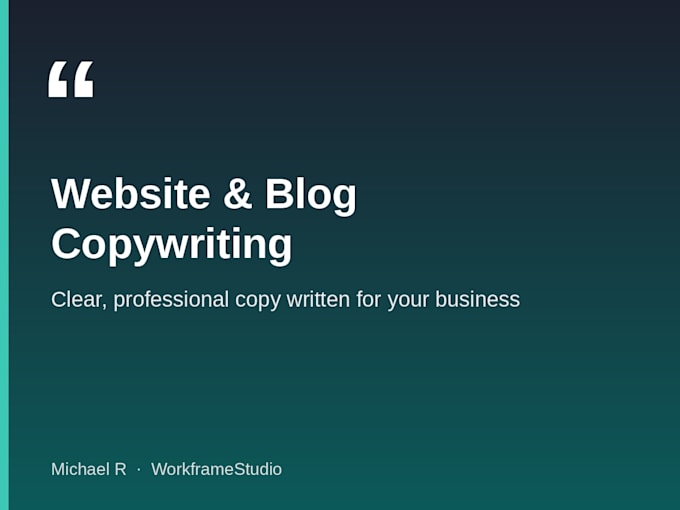 write clear, professional website and blog copy
