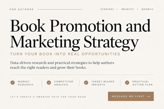 create a book promotion and marketing strategy for authors