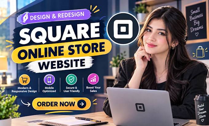 design squarespace website and square online store