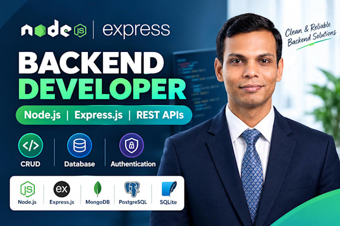 develop node js express js rest apis and backend