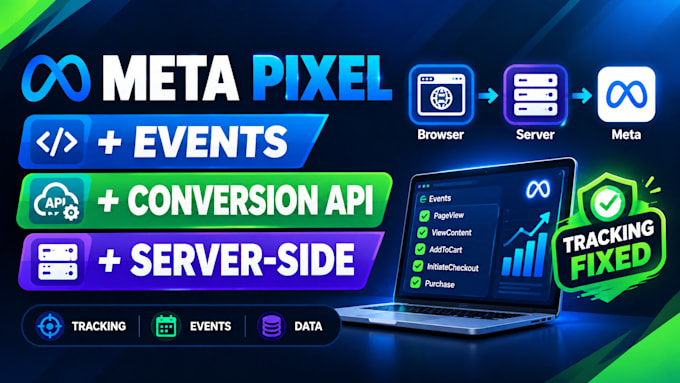 set up meta pixel events conversion API and server side tracking