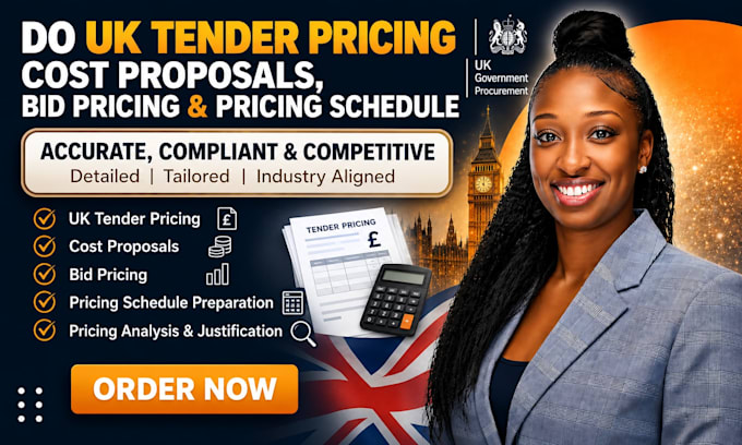 do uk tender pricing, cost proposal, bid pricing and pricing schedule