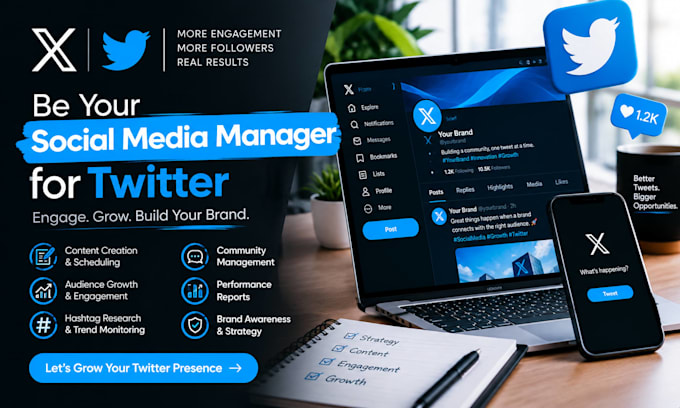 be your social media manager for twitter