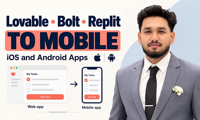 convert your lovable bolt website to an ios and android app