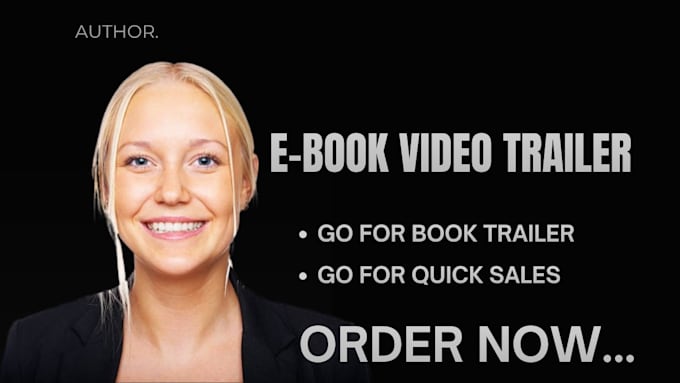 create a cinematic book trailer video for your book or ebook