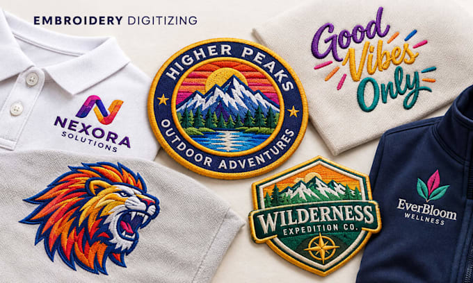 do embroidery digitizing, logo digitizing, dst, pes, jef files