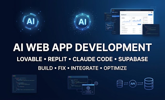 build and fix ai web apps using lovable, replit, claude code and supabase