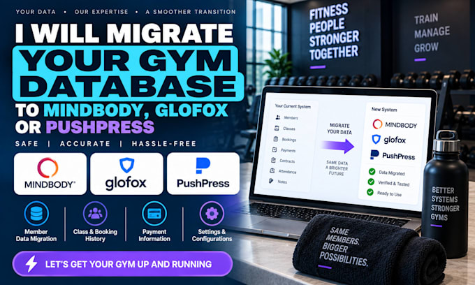 migrate your gym database to mindbody glofox or pushpress