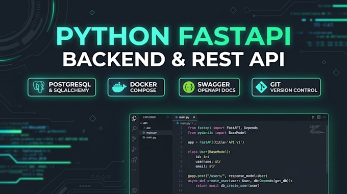 develop python fastapi rest api with postgresql database