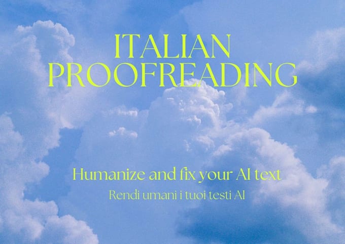 proofread and humanize your italian ai content