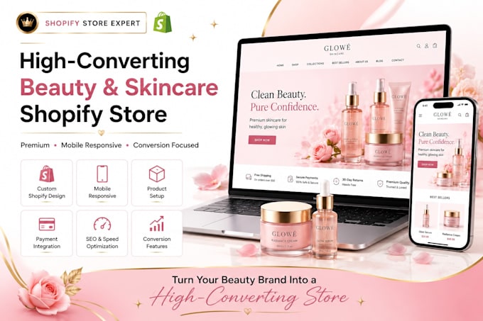 design skincare beauty cosmetics shopify store