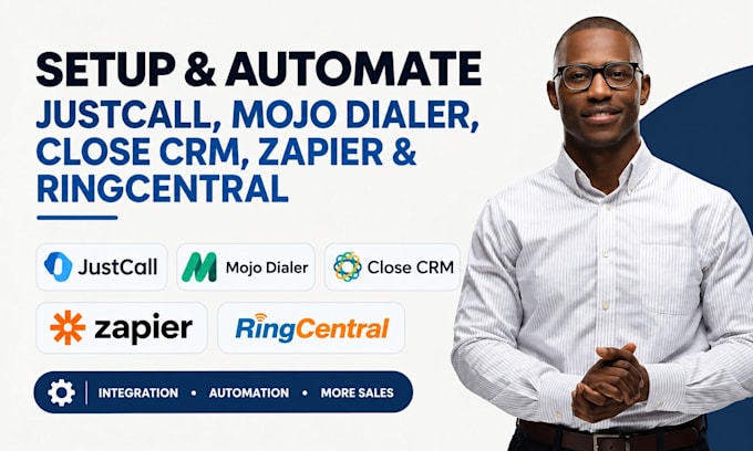 setup justcall mojo dialer close crm zapier integration ringcentral automation