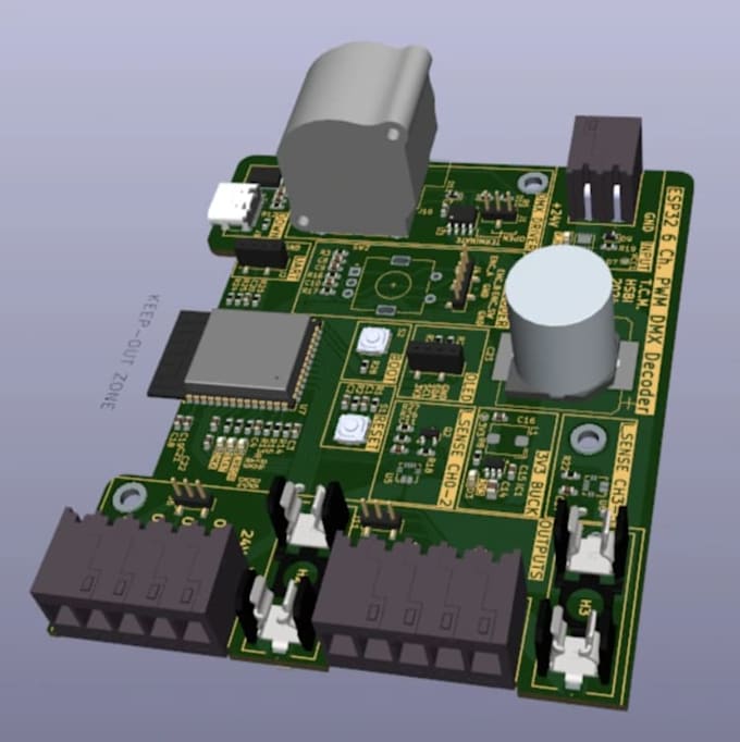 design industrial pcb with stm32, esp32, can, rs485 and embedded interfaces