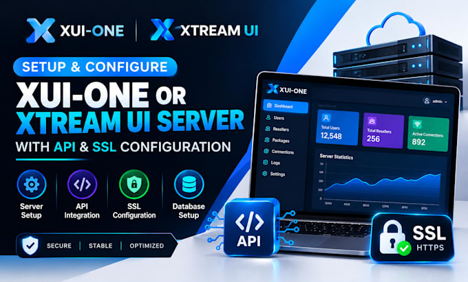 setup xui one or xtream UI server with API and SSL configure