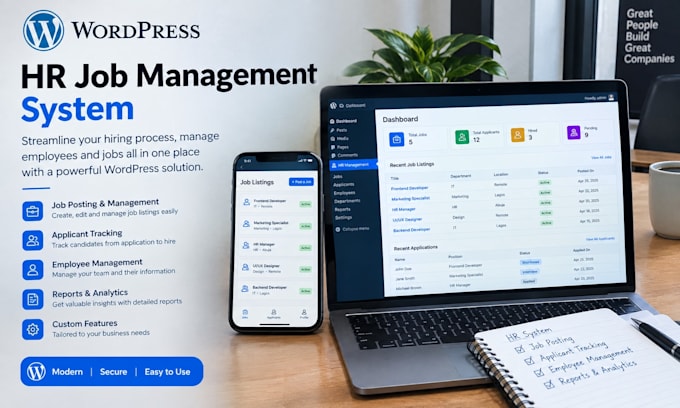 develop a wordpress HR job management system