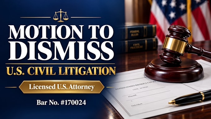write a strategic motion to dismiss for your civil case