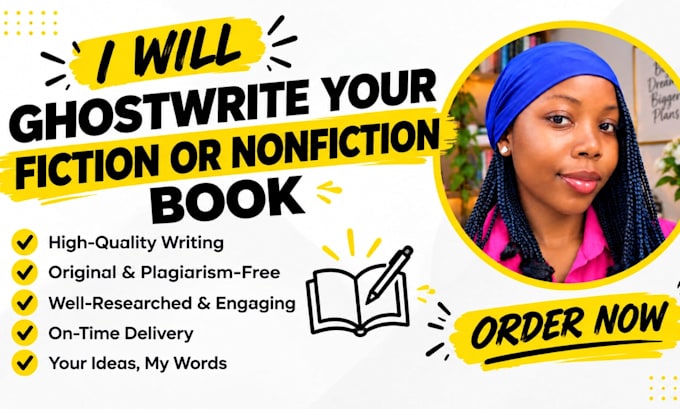 ghostwrite your fiction or nonfiction book as a professional ghost book writer