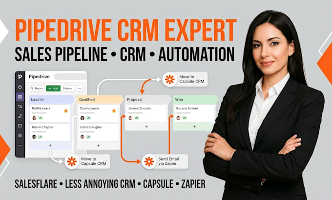 setup pipedrive salesflare less annoying crm slack capsule zapier n8n automation