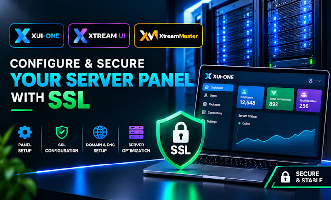 configure xui one ,xtream UI and xtreammaster server panel SSL