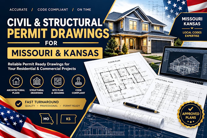 do structural engineering permit drawings for mo and ks