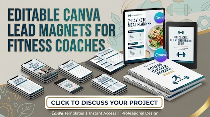 make editable canva lead magnet for fitness coaches