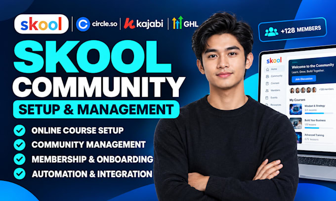 setup skool community skool online course membership skool community manager