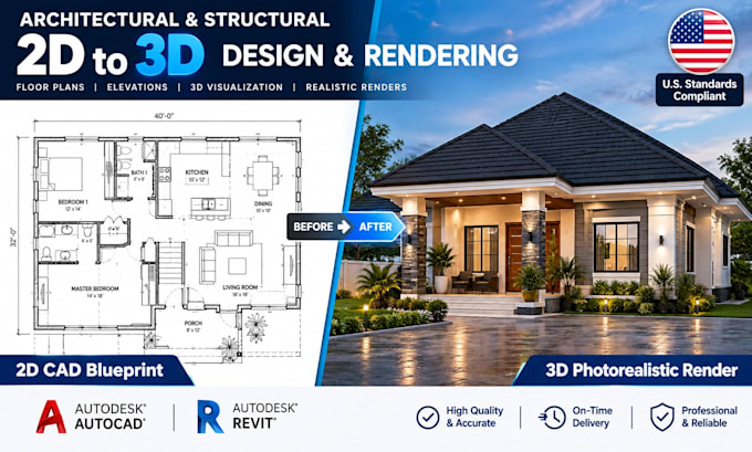 do architectural design 3d modeling and rendering