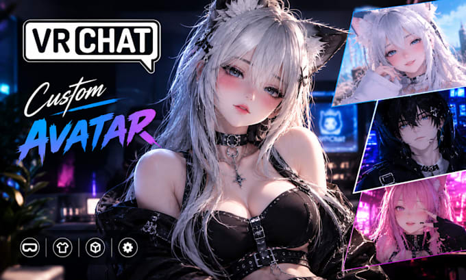 create a custom anime vrchat avatar and 3d avatar