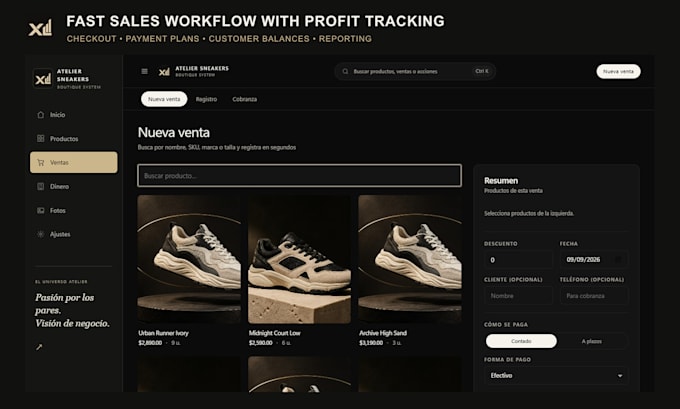 build a custom inventory, sales and business dashboard
