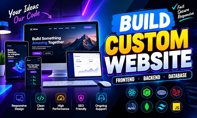 build full stack website development as a full stack developer