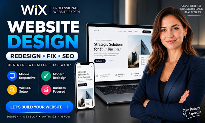 fix and optimize wix website redesign wix seo business website development