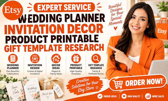 etsy wedding planner invitation decor product printable gift template research