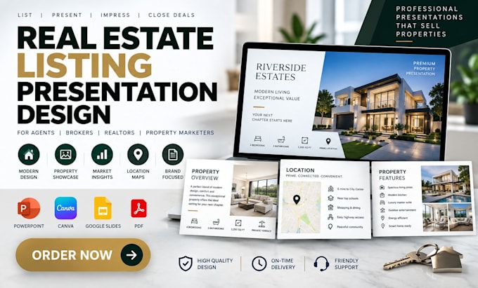 design real estate listing presentations for agents and brokers