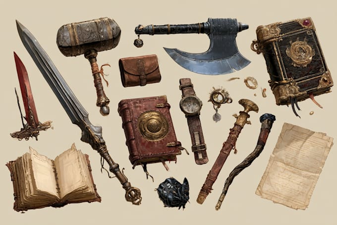 create custom scifi concept weapon illustration