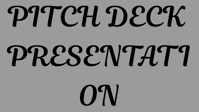 do basic pitch deck presentaion
