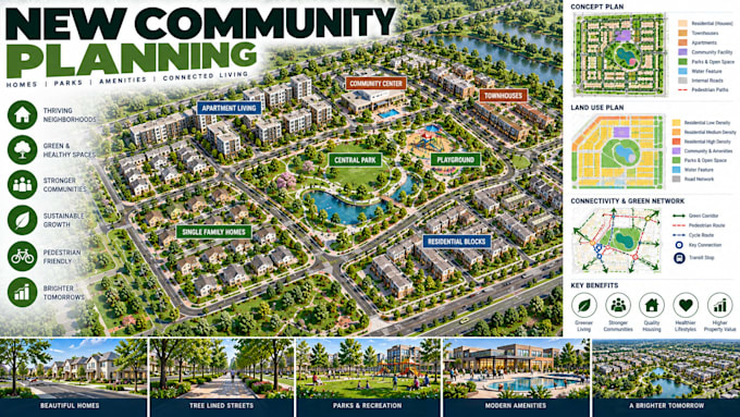 create new community planning layouts residential development site plans