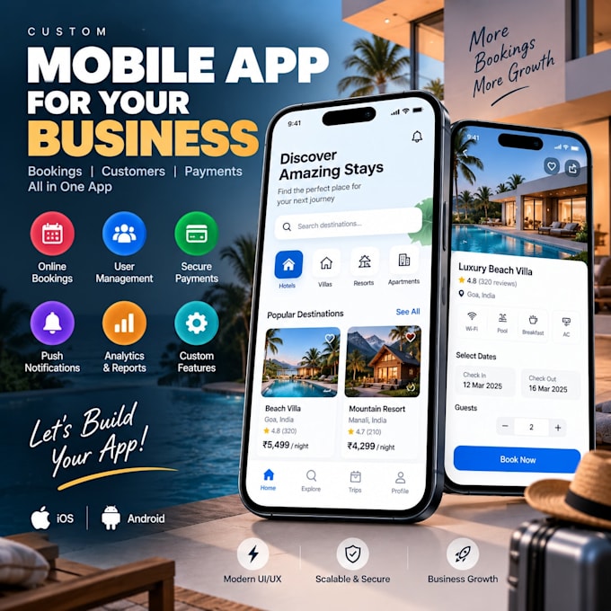build your mobile app development with premium UI UX, publish on app store