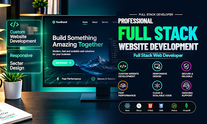 do full stack website development, custom website as a full stack web developer