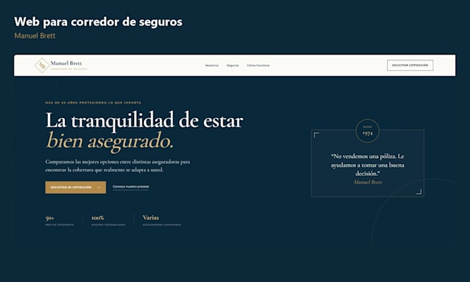 develop a custom business website in spanish