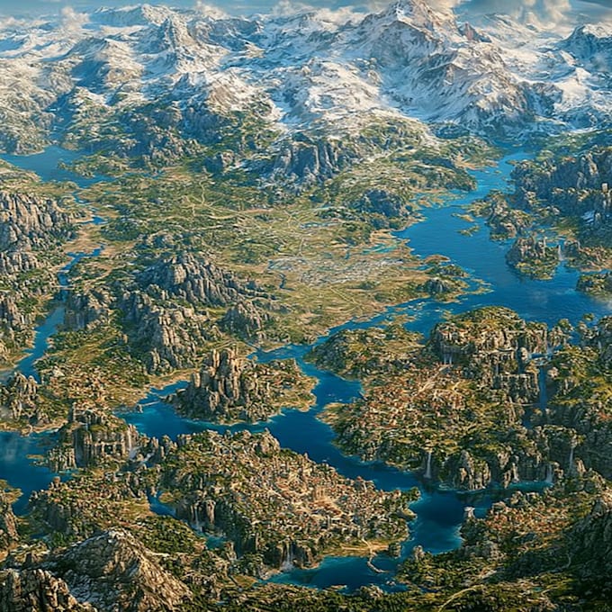 design a vector map, fantasy map
