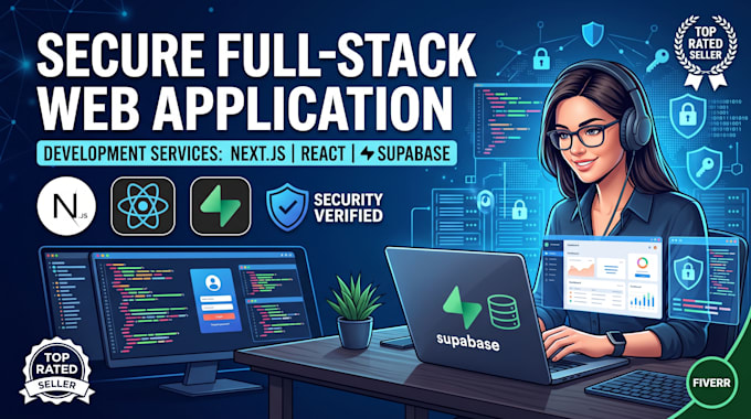 develop a secure fullstack web application with supabase