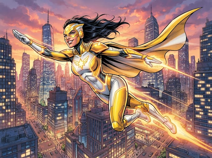 create scifi, fantasy, superhero character design